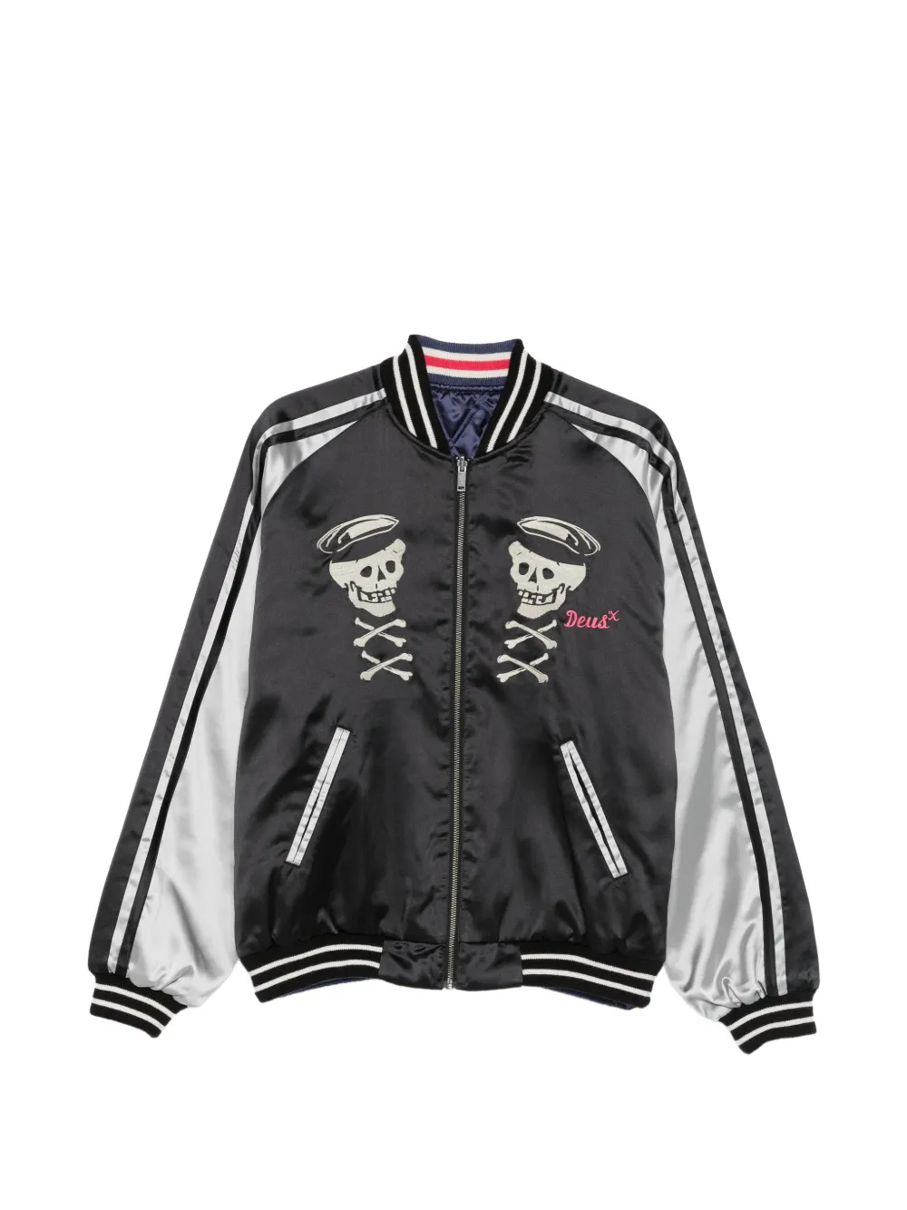Deus Ex Machina Suka skull-embroidery bomber jacket - Black