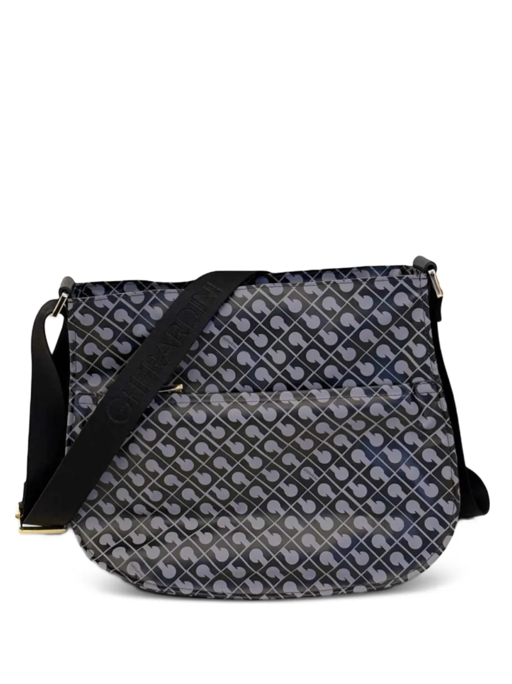 Gherardini monogram-pattern crossbody bag - Nero