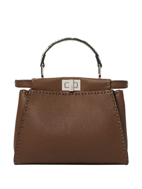 FENDI mini Peekaboo leather tote bag