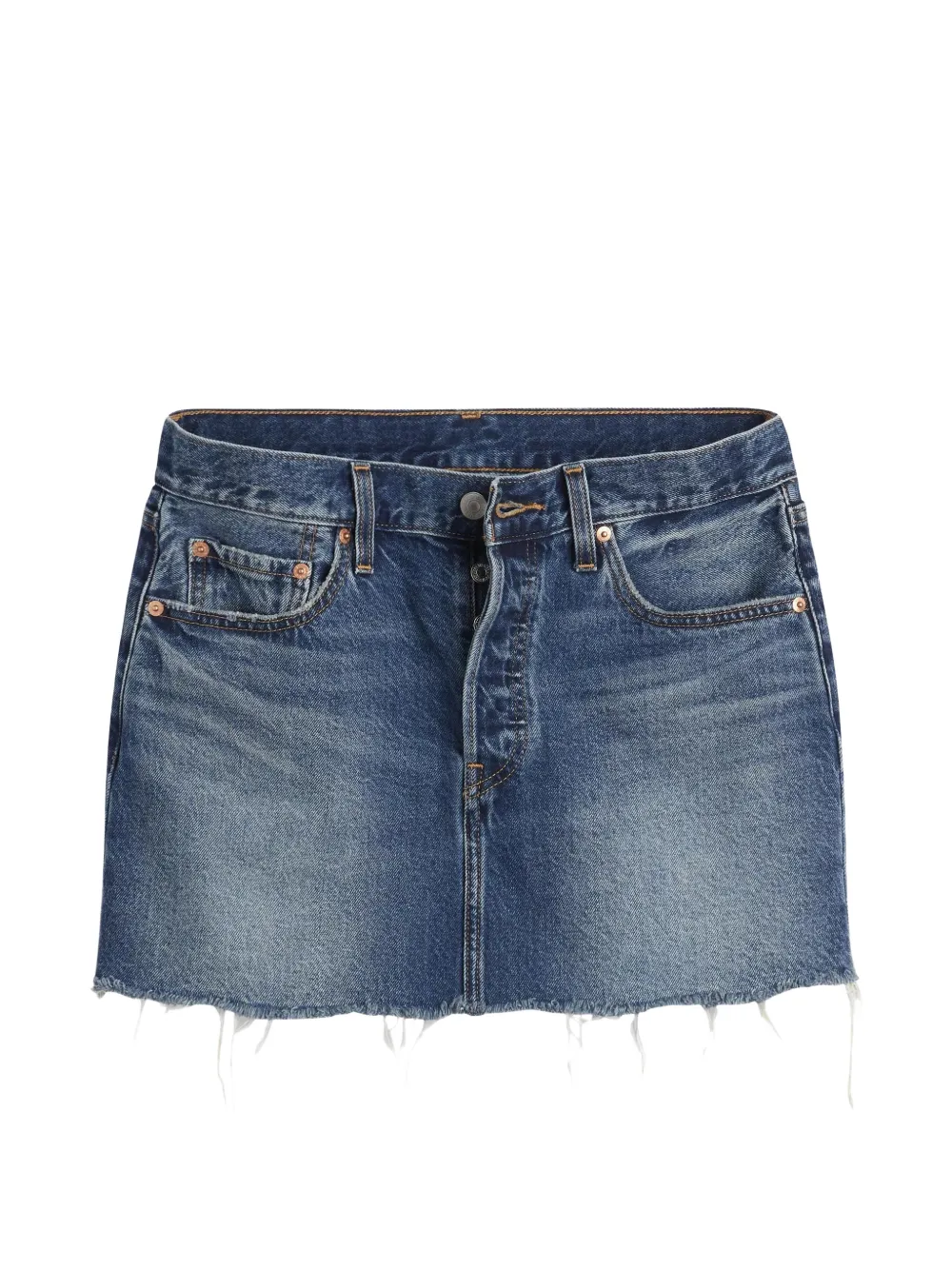 Levi's Deconstructed raw-cut denim skirt - Blu
