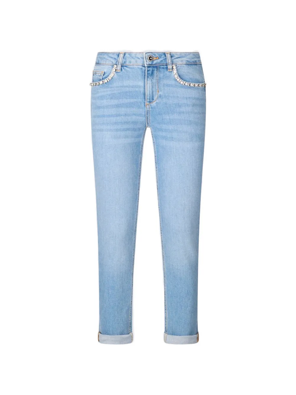 LIU JO bejewelled skinny jeans - Blau