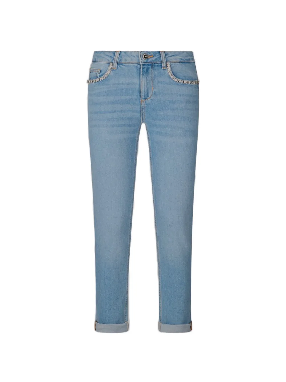 LIU JO bejewelled skinny jeans - Blu