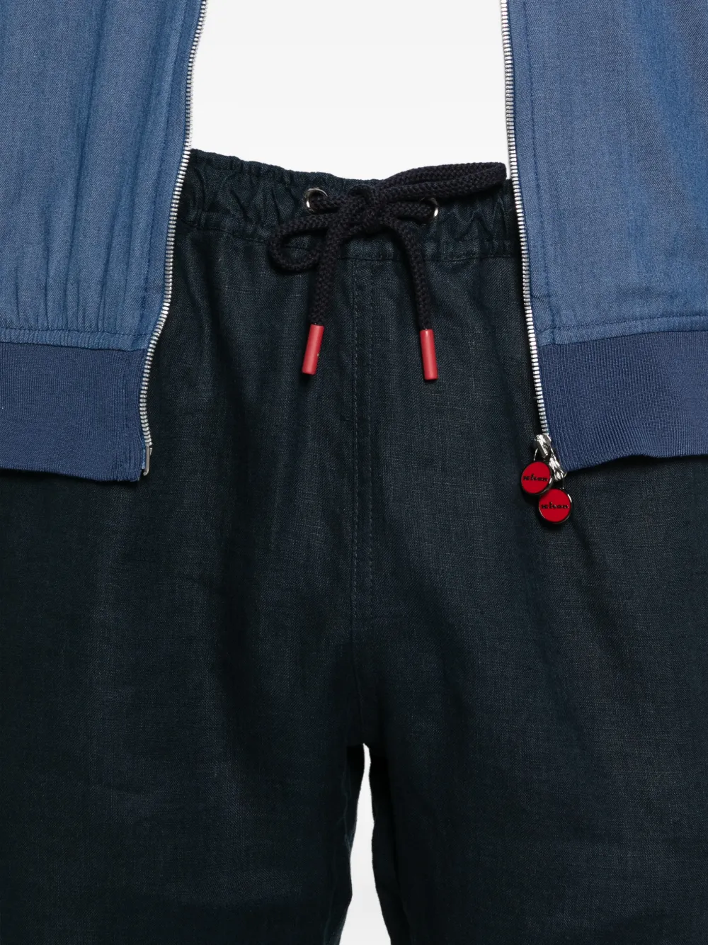 Kiton Shorts met trekkoord Blauw