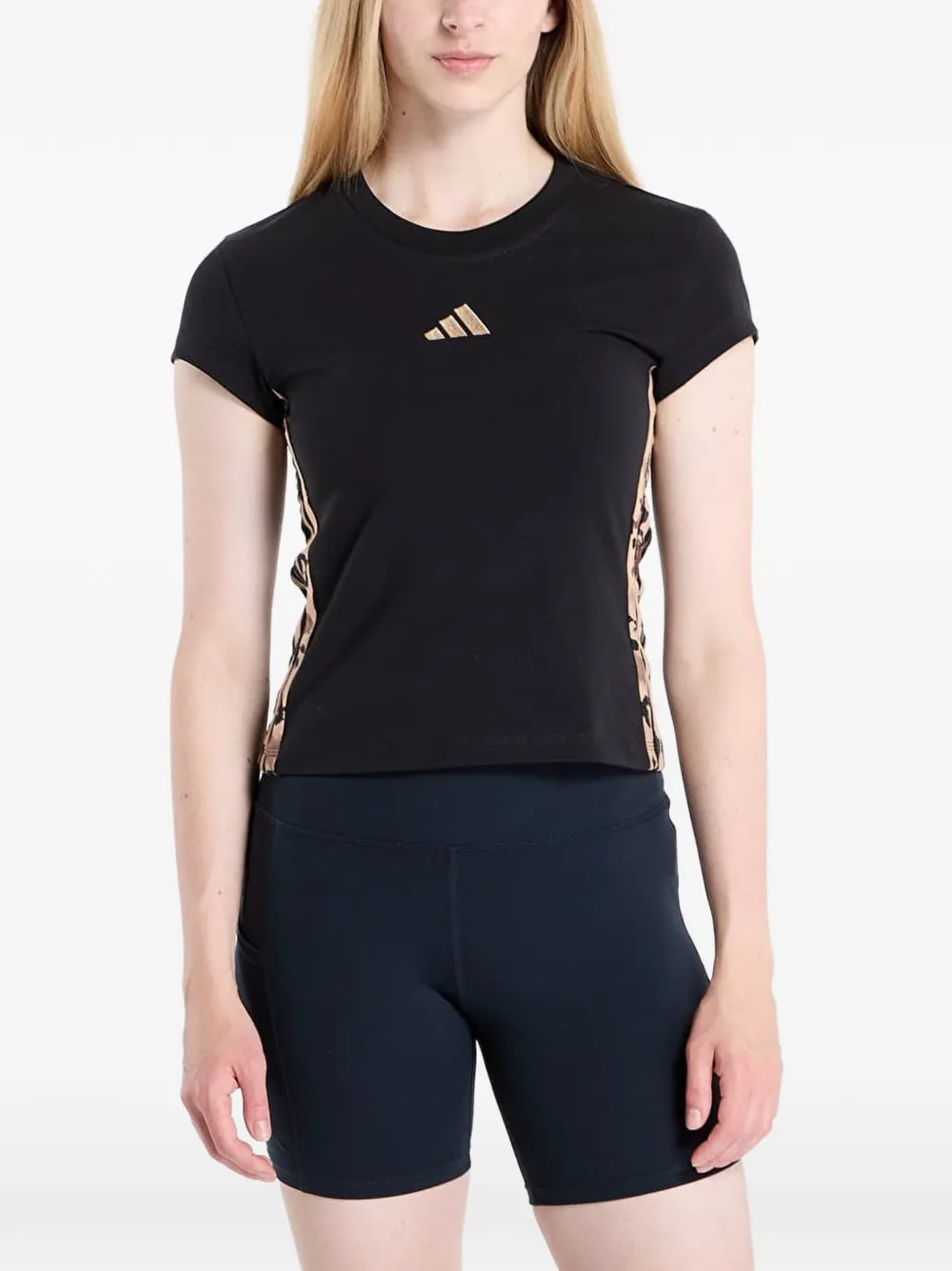adidas logo-stripe T-shirt - Nero