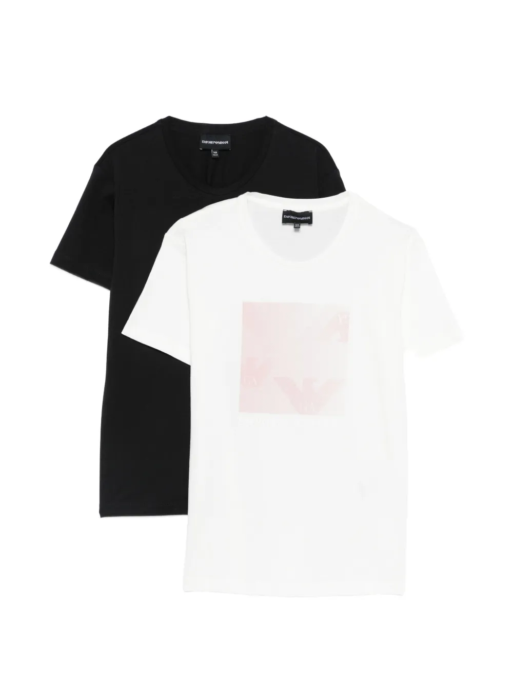 Emporio Armani Kids logo-print T-shirt (set of two) - Nero
