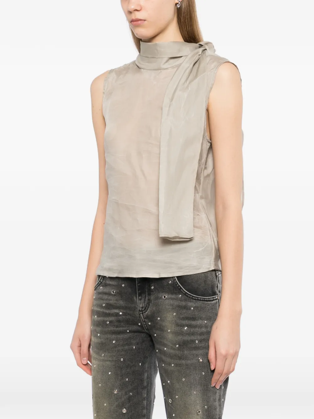  Our Legacy Cowl-neck Sleeveless Top - Grey 