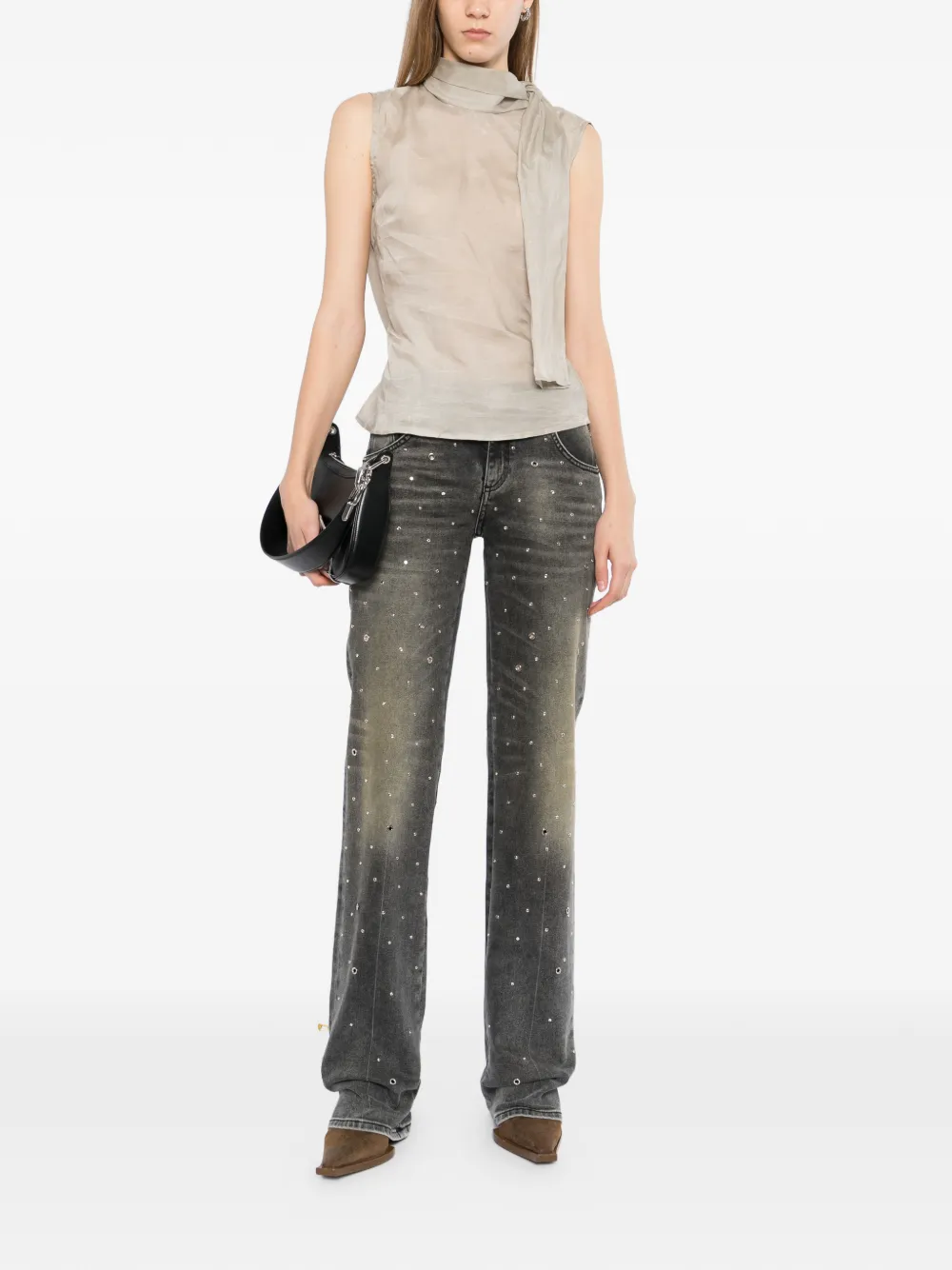  Our Legacy Cowl-neck Sleeveless Top - Grey 