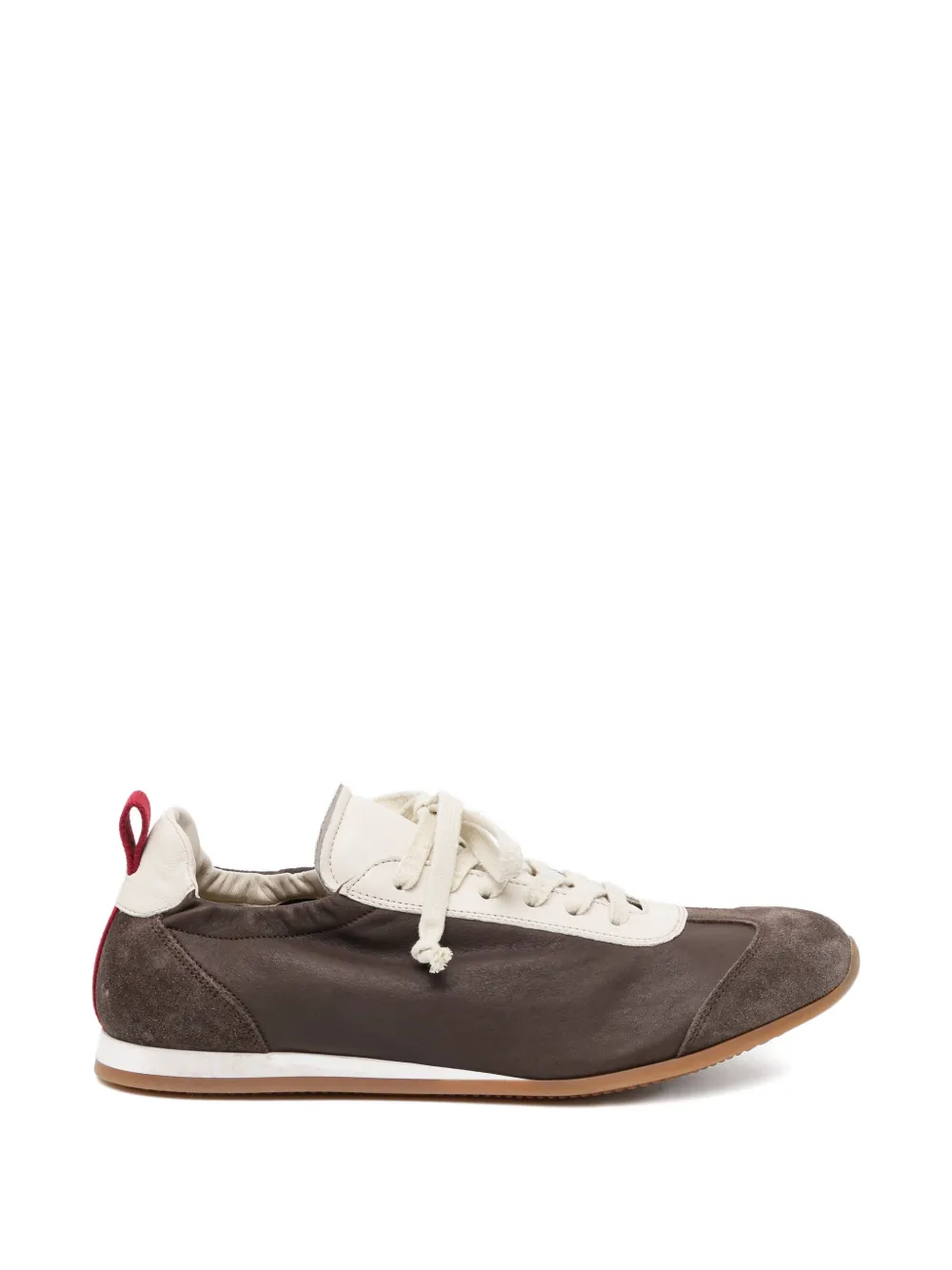 Uma Wang suede panelled trainers - Marrone