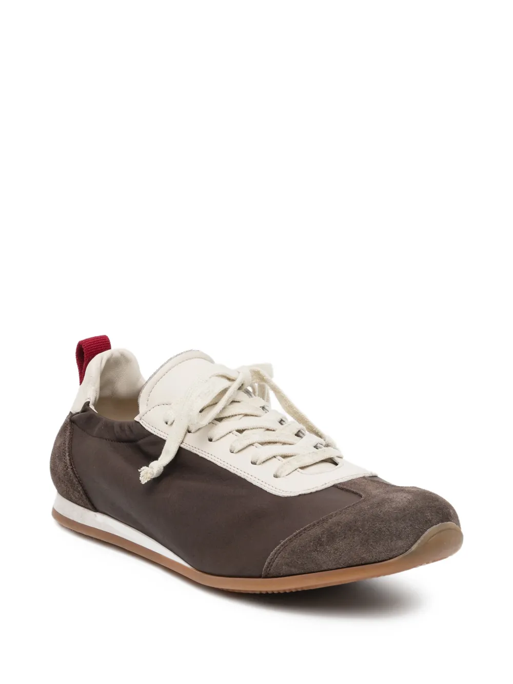  Uma Wang Suede Panelled Trainers - Brown 
