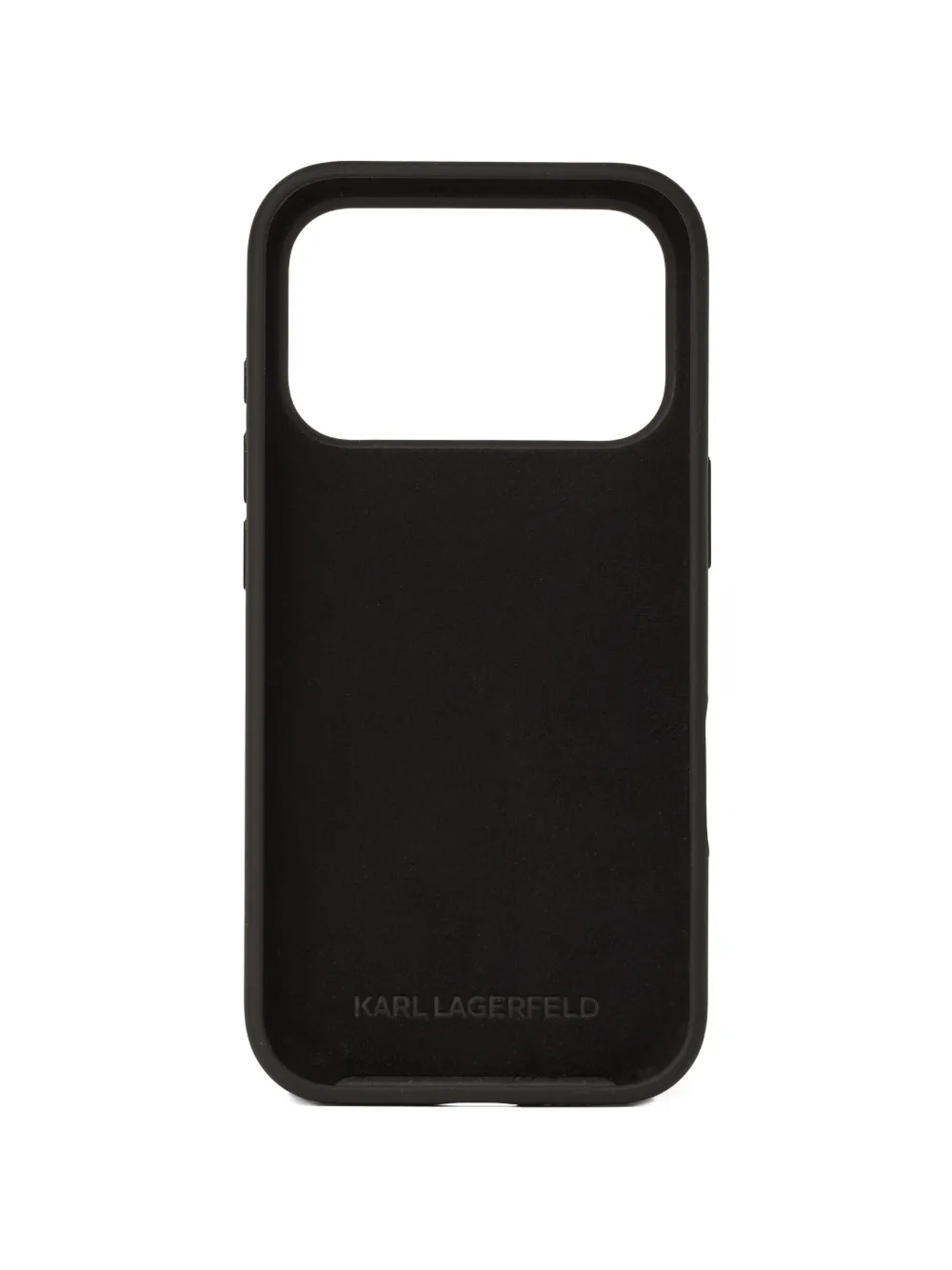 Karl Lagerfeld Autograph iPhone 17 Pro siliconen hoesje Zwart