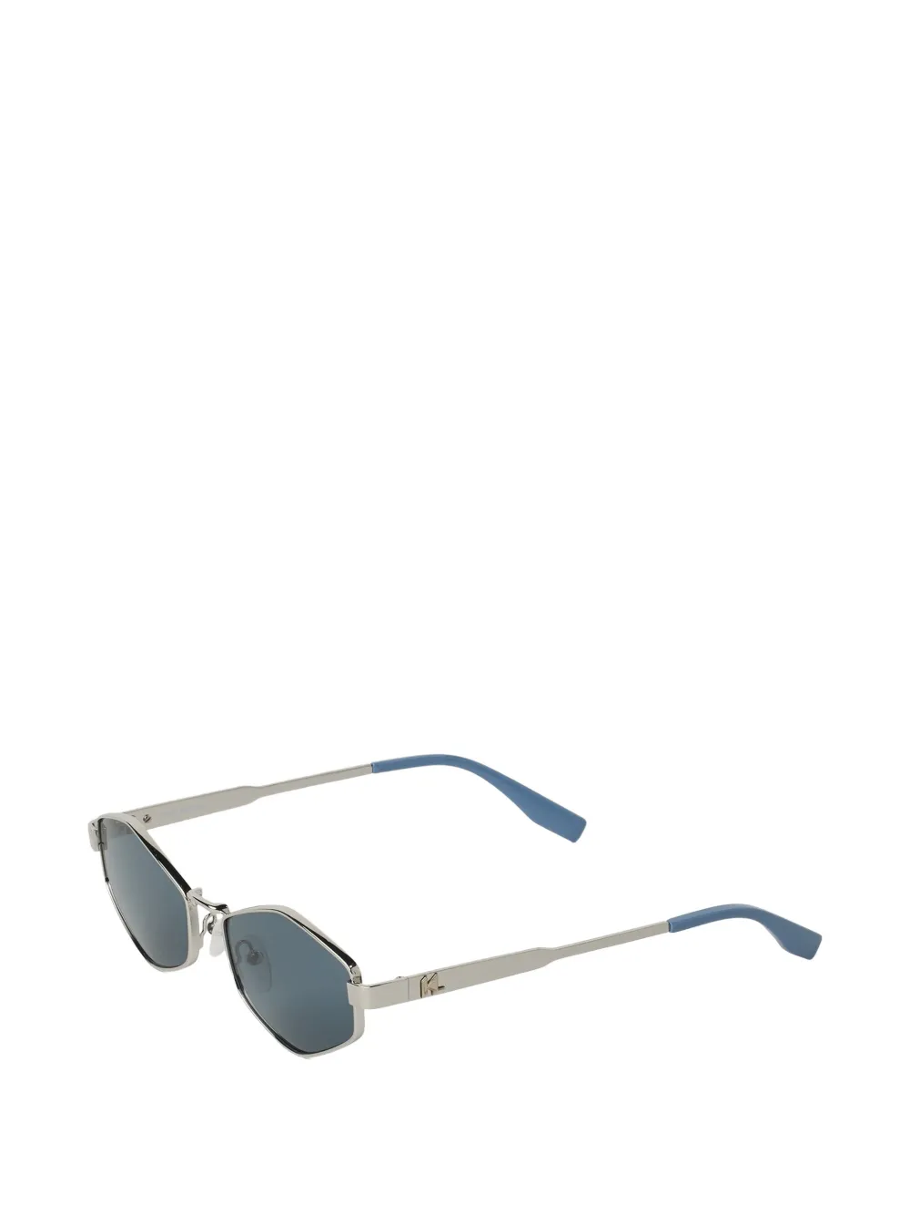 Karl Lagerfeld Zonnebril met geometrisch montuur en monogram Zilver