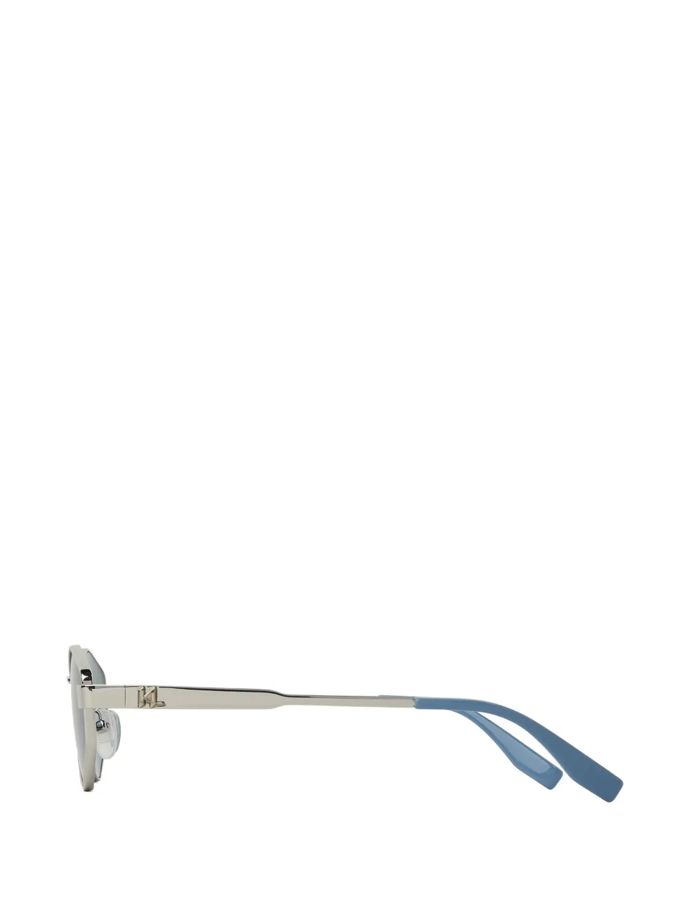 Karl Lagerfeld Zonnebril met geometrisch montuur en monogram Zilver