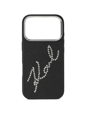 Prada Enameled Triangle Leather Phone Case iPhone 17 Pro Max