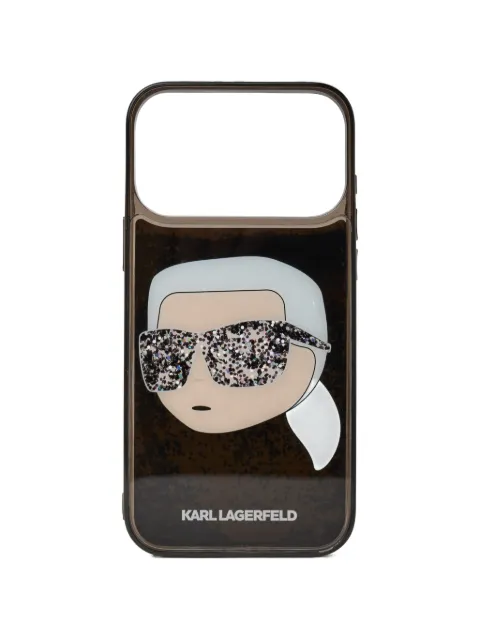Karl Lagerfeld funda para iPhone 17 Pro con glitter