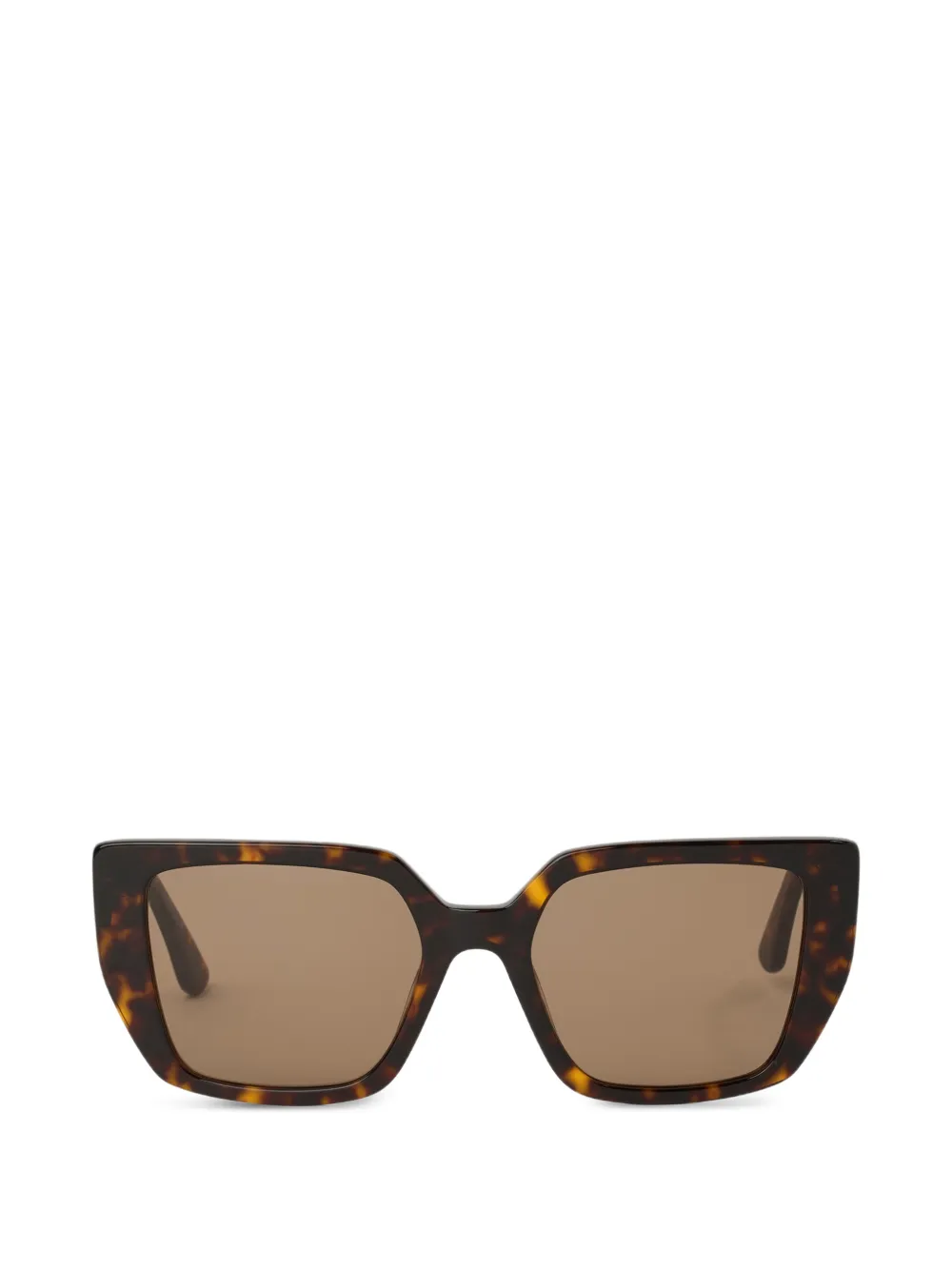 Karl Lagerfeld Glam Autograph logo rectangle sunglasses - Marrone