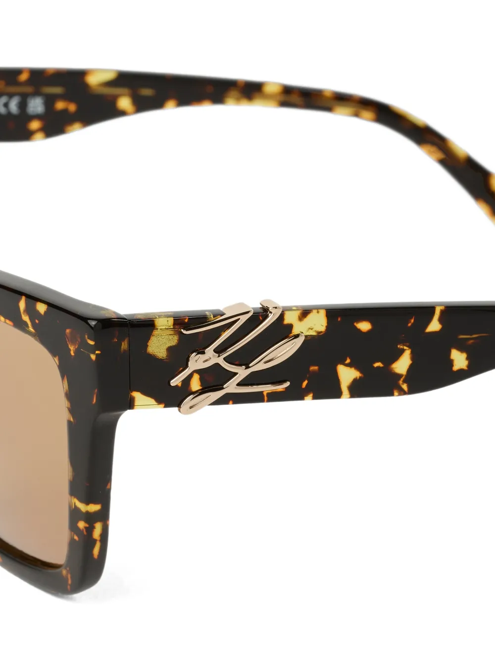Karl Lagerfeld Glam Autograph zonnebril met logo Bruin