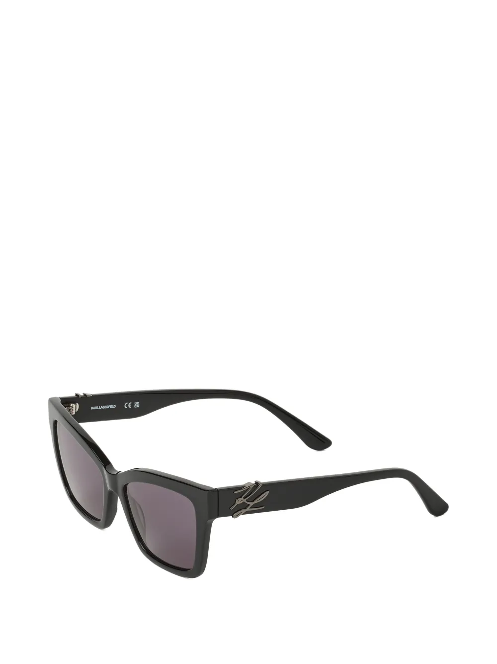 Karl Lagerfeld Autograph zonnebril met cat-eye montuur en logo Zwart