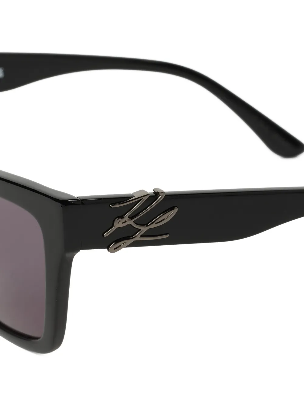 Karl Lagerfeld Autograph zonnebril met cat-eye montuur en logo Zwart