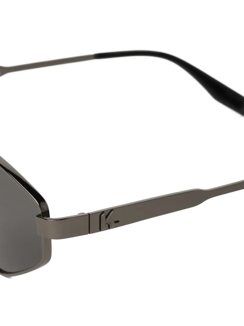 Karl Lagerfeld Zonnebril met zeshoekig montuur en monogram Grijs