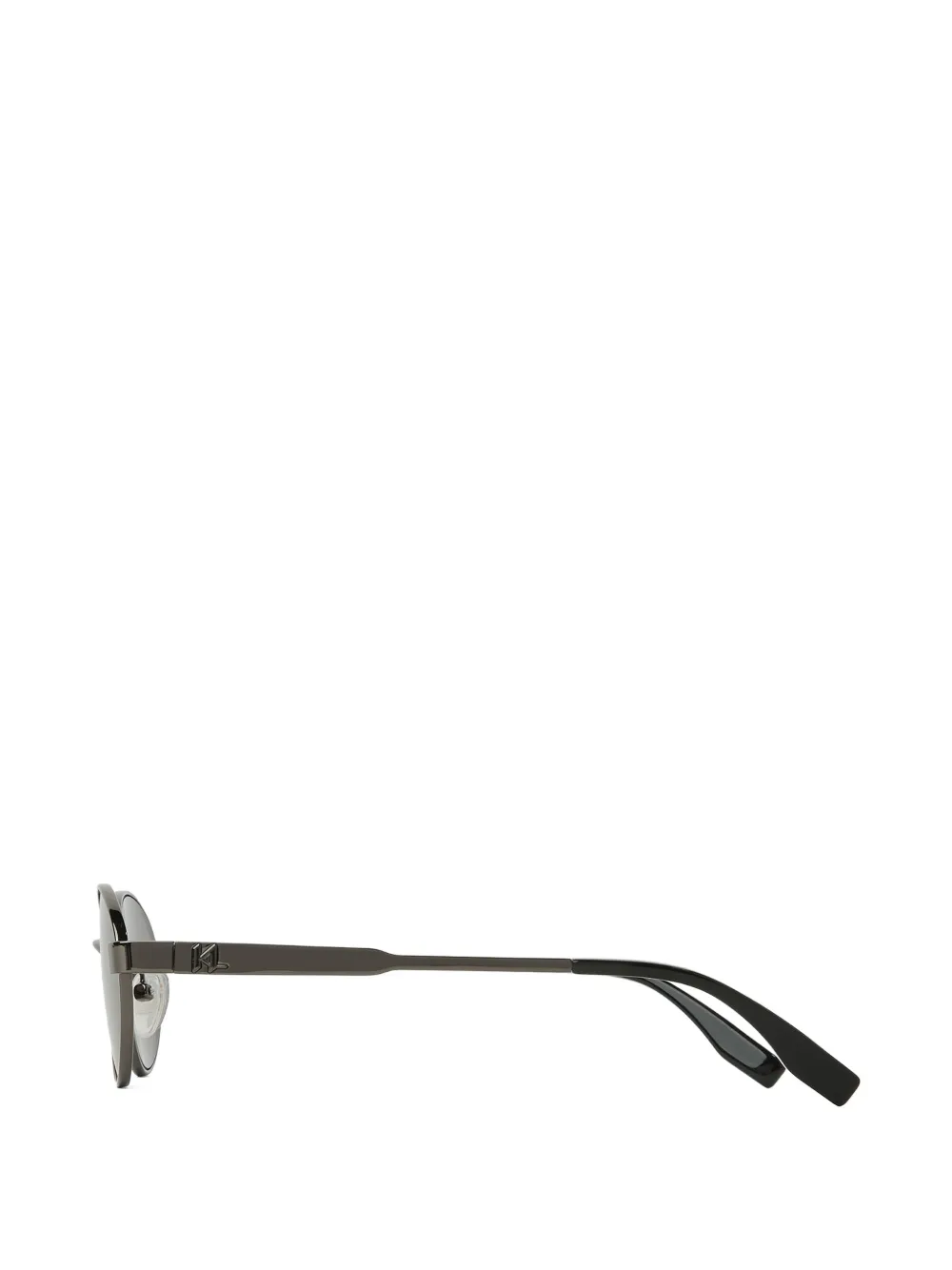  Karl Lagerfeld Monogram Logo Round Sunglasses - Grey 