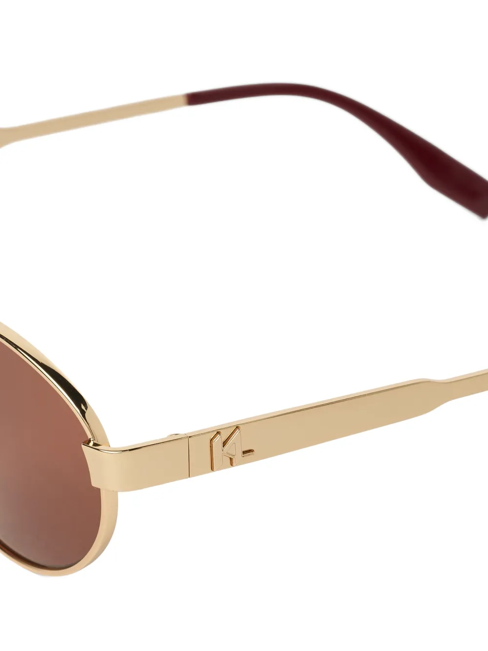 Karl Lagerfeld Zonnebril met rond montuur Goud
