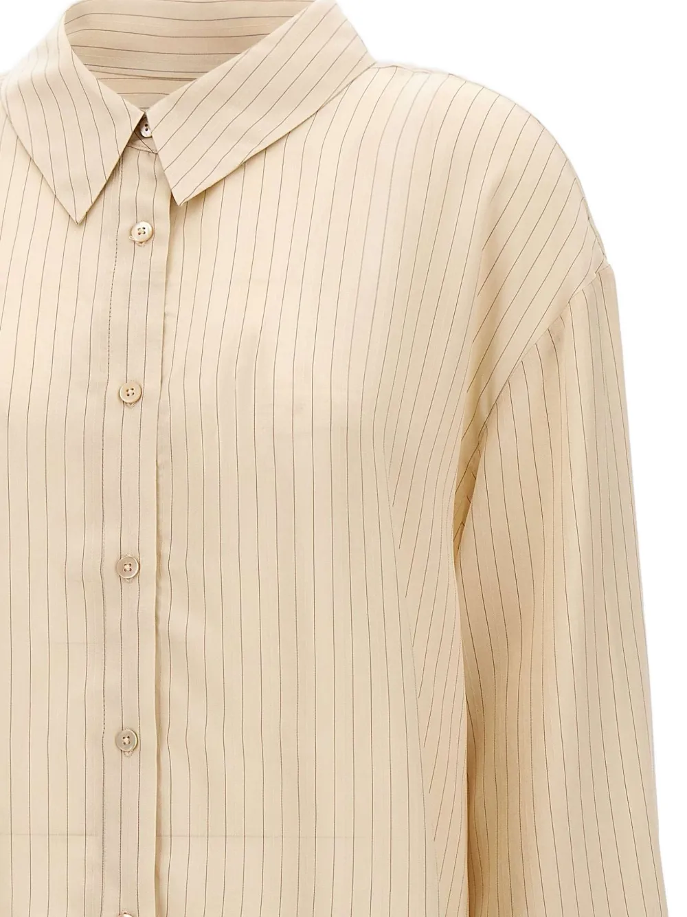 HERSKIND Enrico asymmetrische blouse Beige
