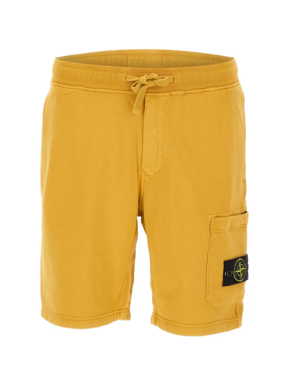 badge-detail drawstring-fastening shorts