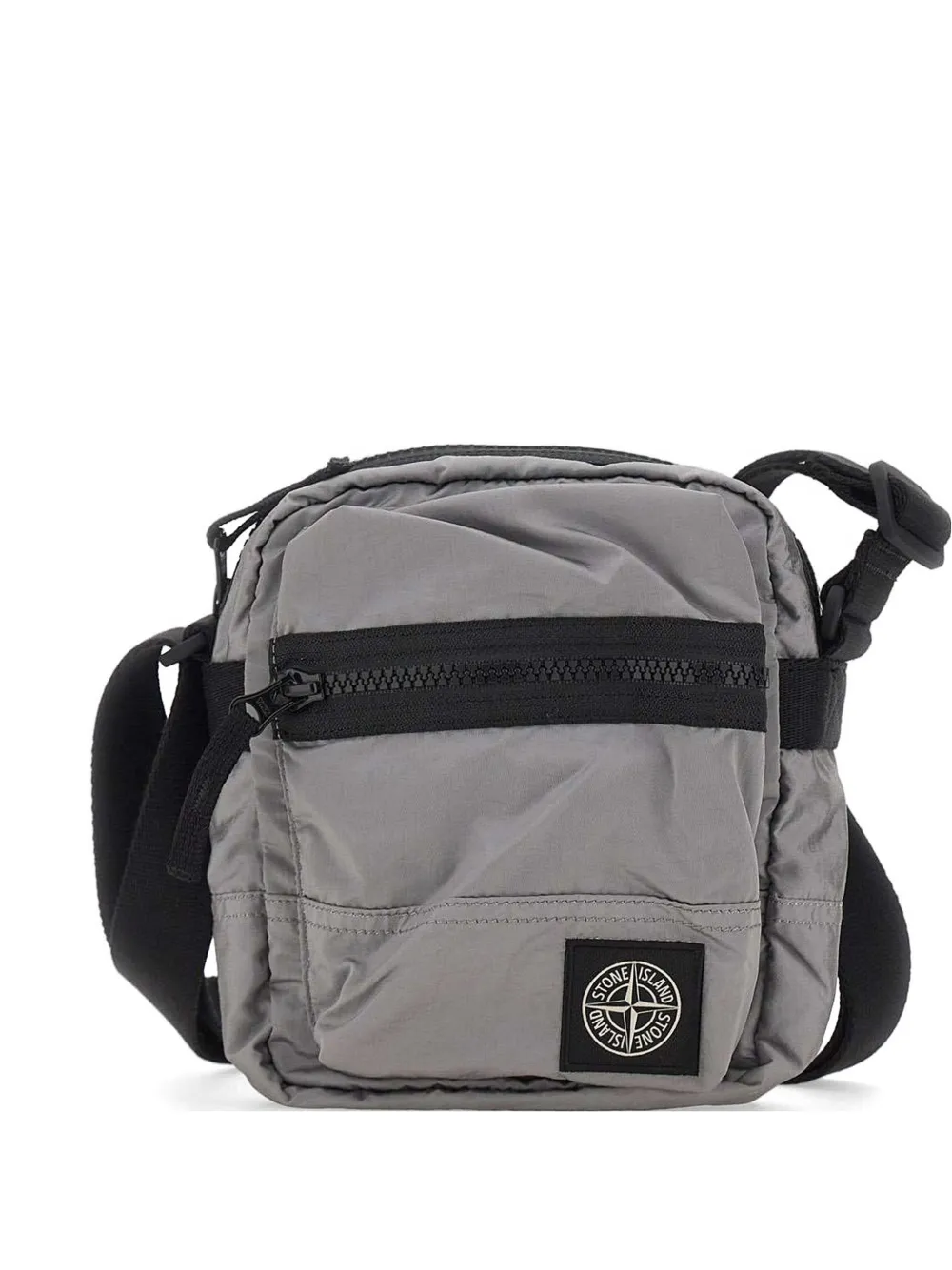 Stone Island zip compass messenger bag - Grigio