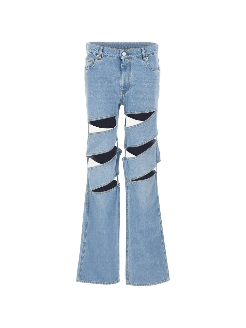 Coperni spiral cut-outs straight jeans - Blu