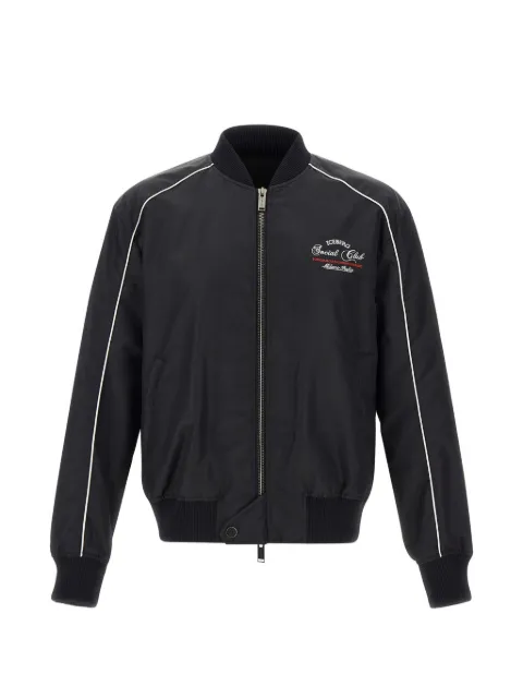 Iceberg logo-detail zip-up bomber jacket