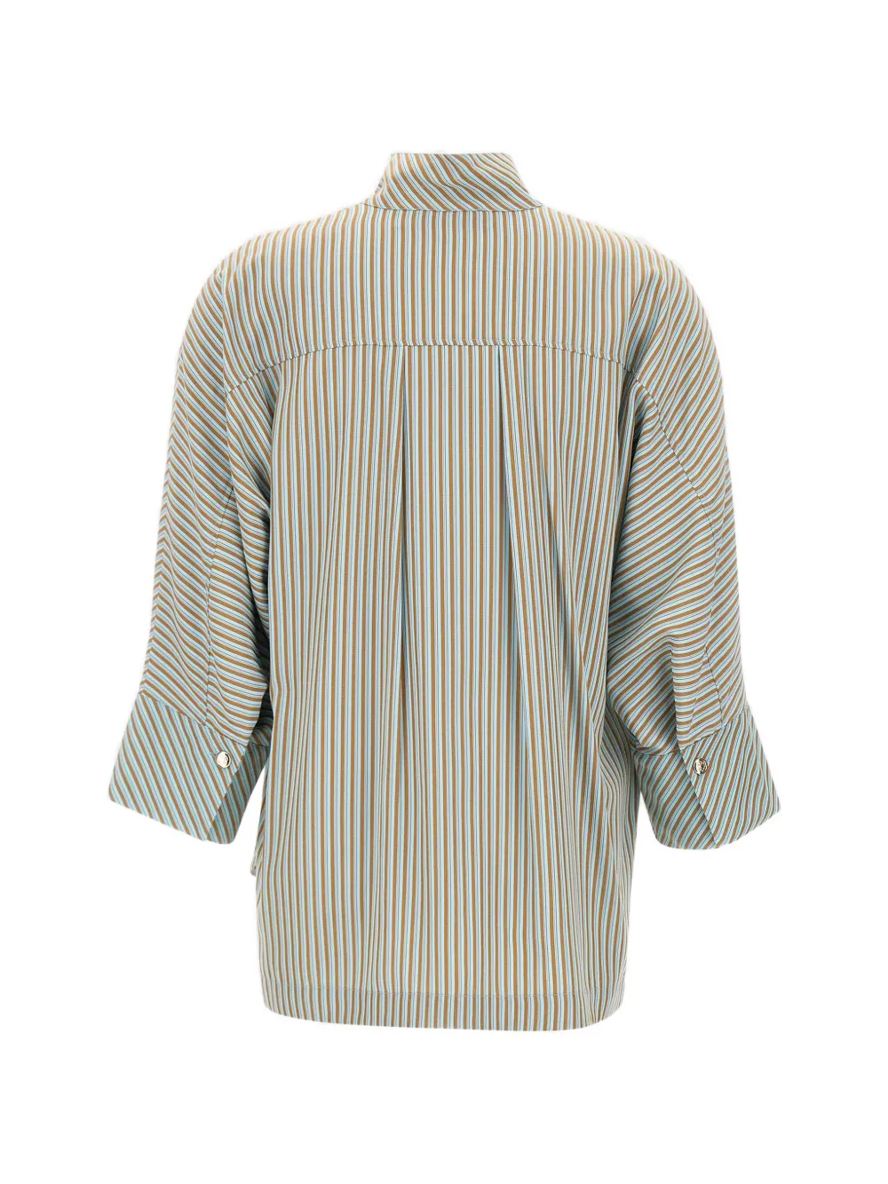  Elena Miro` Striped-pattern Blouse - Brown 