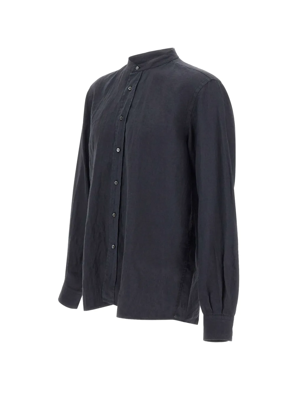  Aspesi Band Collar Bruce Shirt - Black 