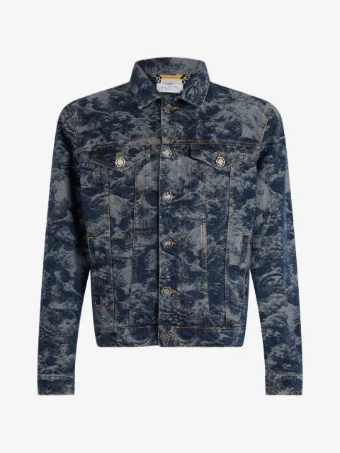 Philipp Plein trucker jacket all-over Skull