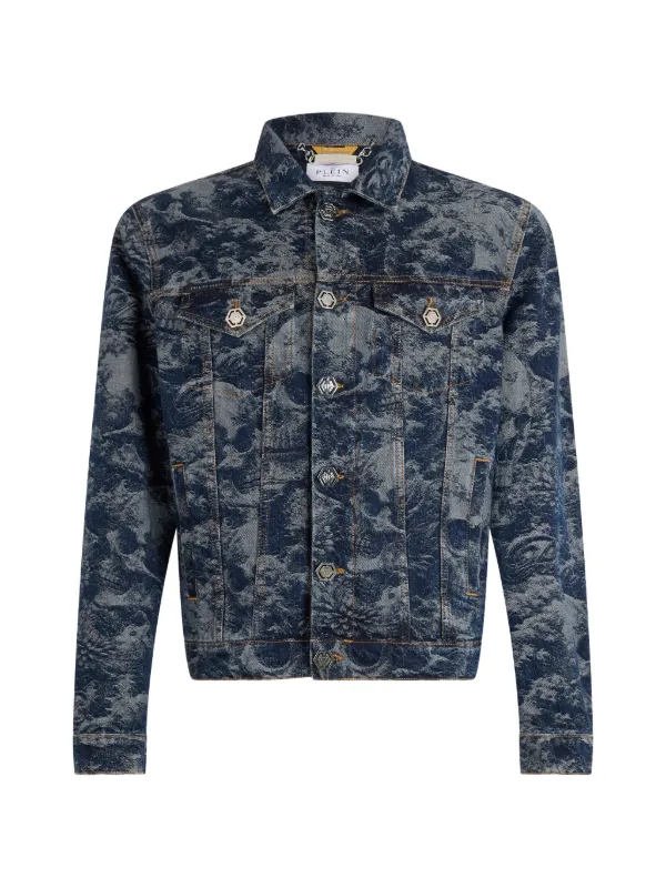 Philipp Plein スカル ジャケット | ブルー | FARFETCH JP