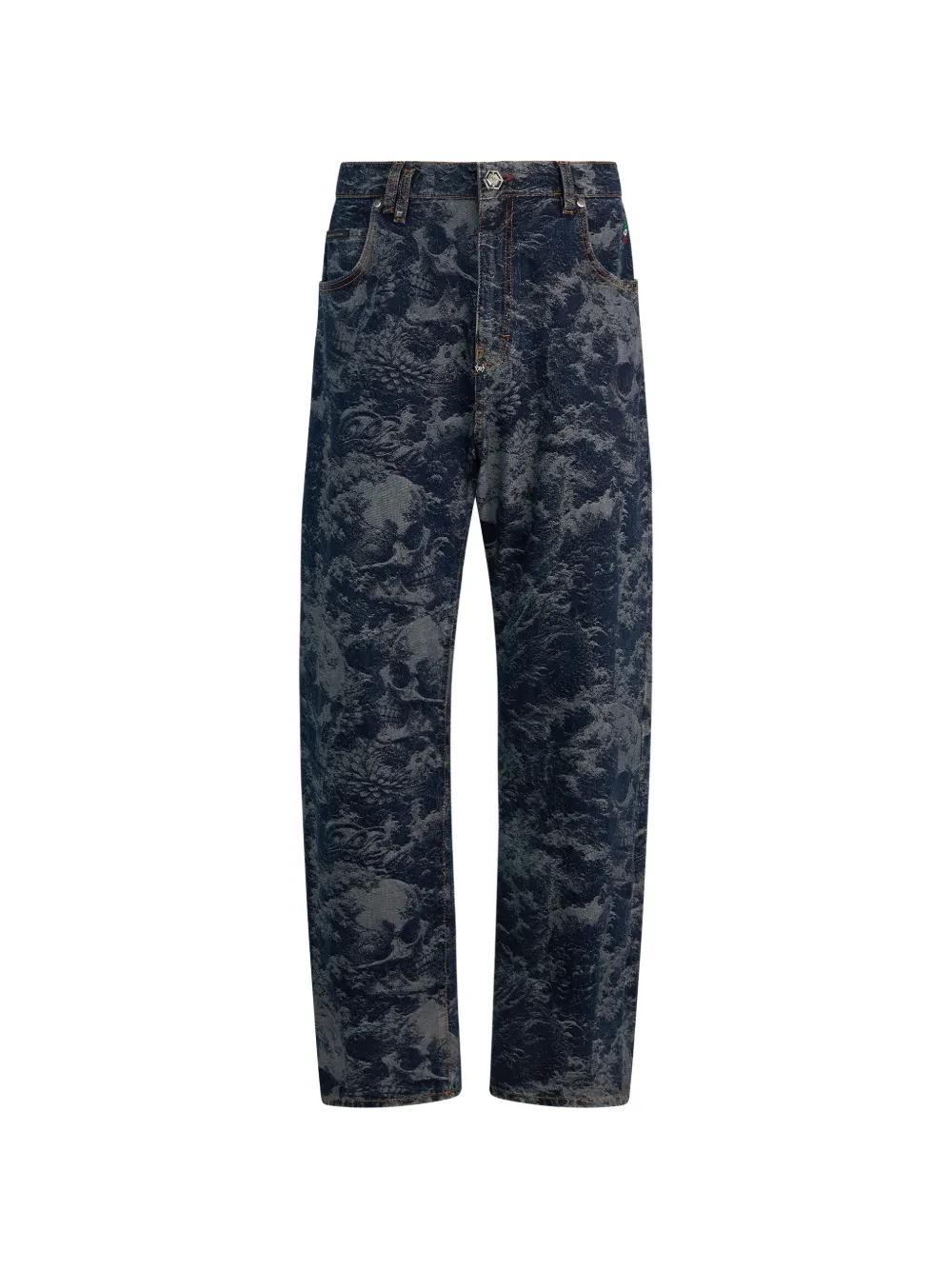 Philipp Plein Jeans con stampa teschio - Blu