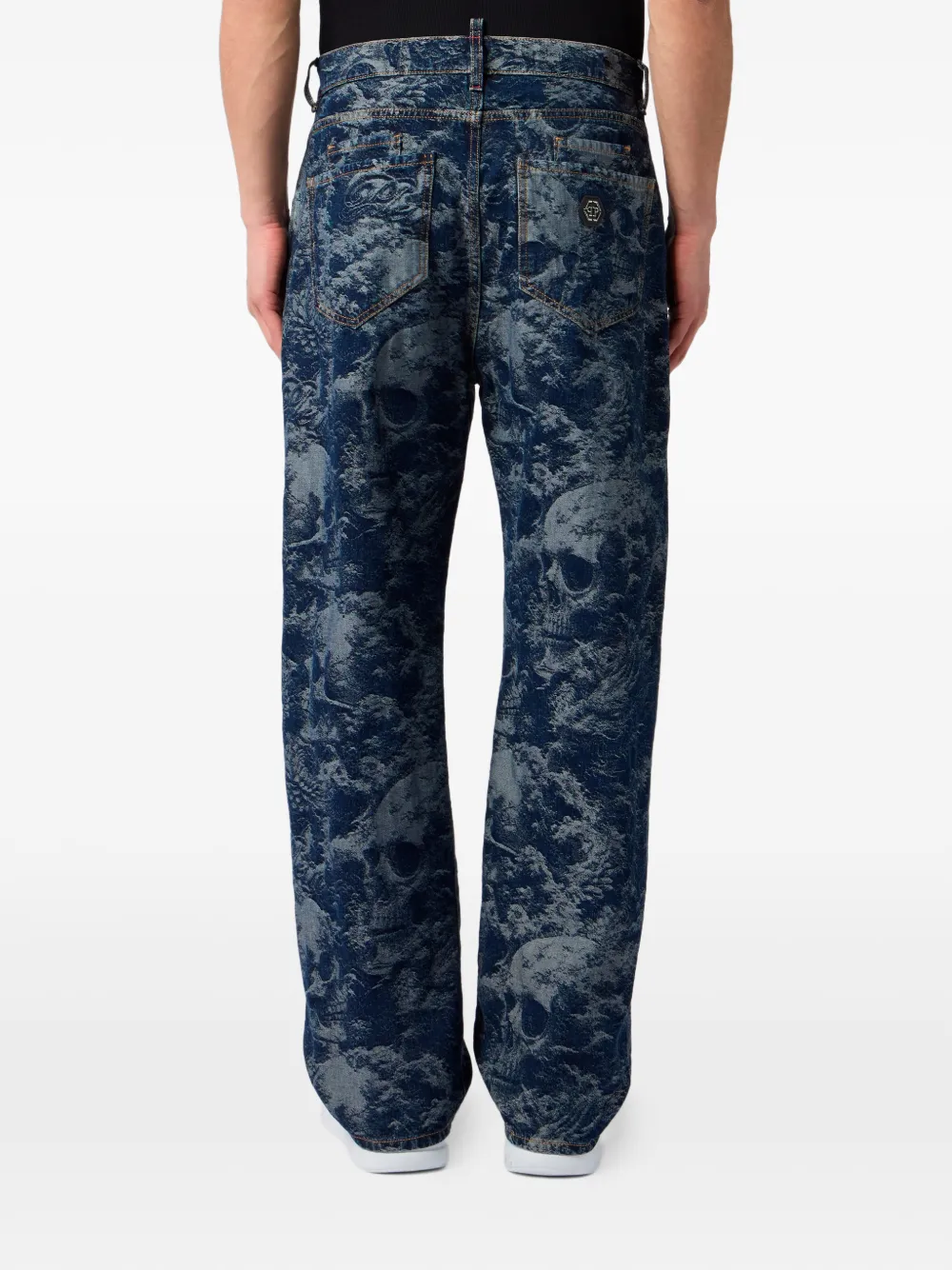 Philipp Plein Beach Boy Skulls jeans Blauw