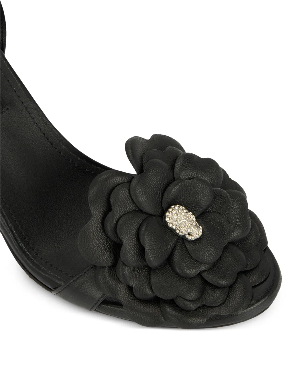 Philipp Plein Sandalen met bloemdetail Zwart