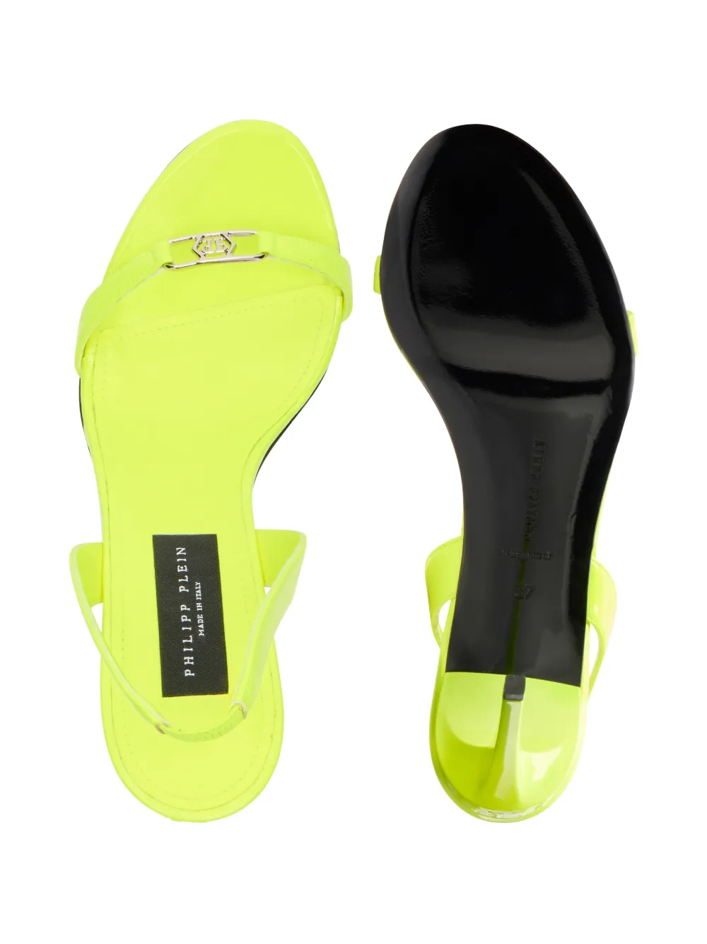 Philipp Plein Sandalen met zeshoekig detail en bandje Geel