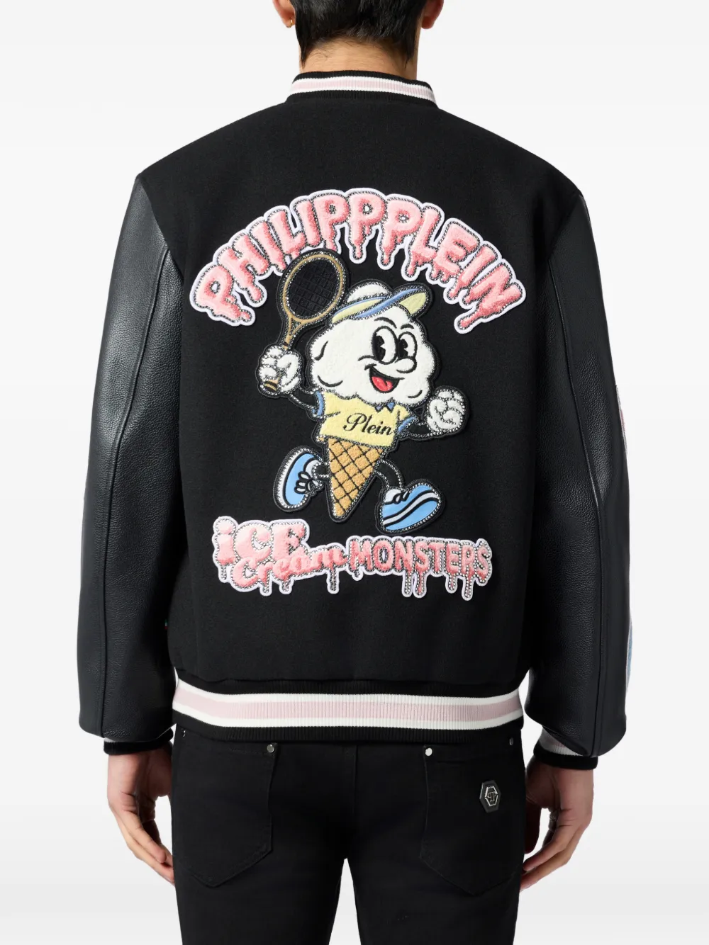 Philipp Plein Ice Cream Monsters bomberjack Zwart