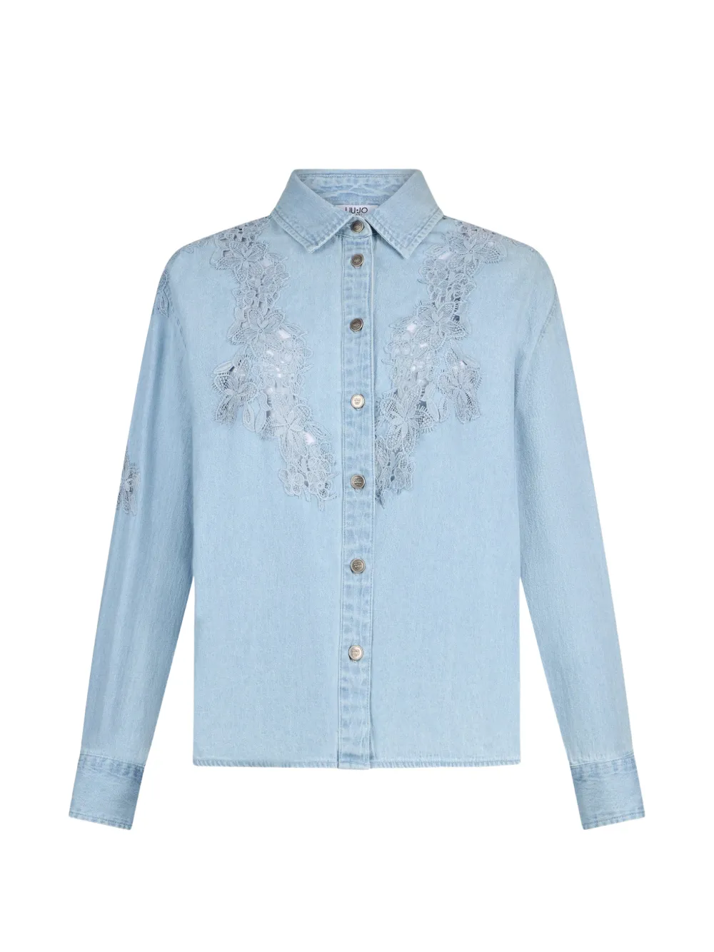 LIU JO denim lace shirt - Blu