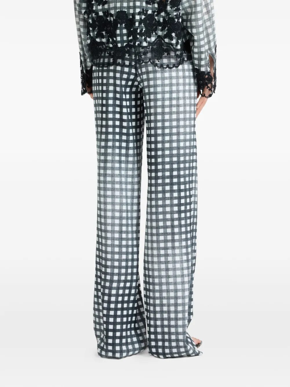 Ermanno Scervino Broek met Vichy print Zwart