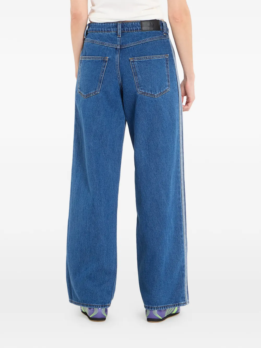adidas Jeans met streep Blauw