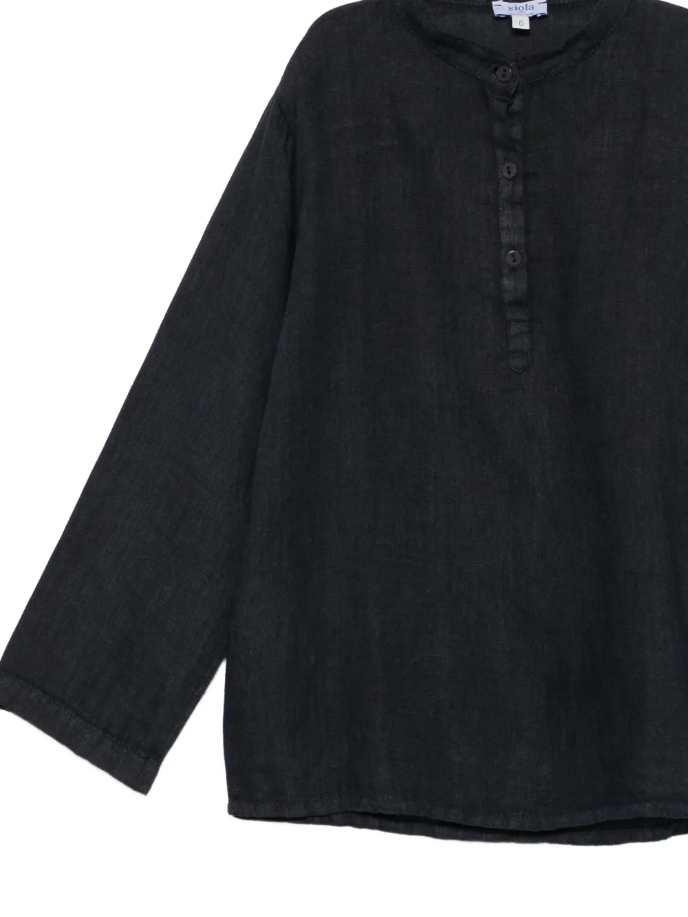 Siola T-shirt met knopen Blauw