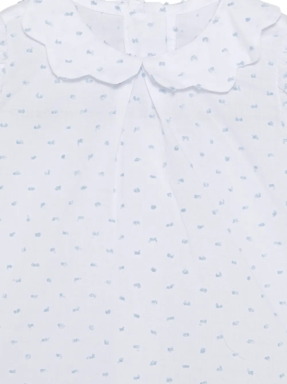 Siola Shirt met gewelfde afwerking en Peter Pan-kraag Wit