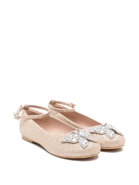 Aruna Seth butterfly-embellished ballerinas