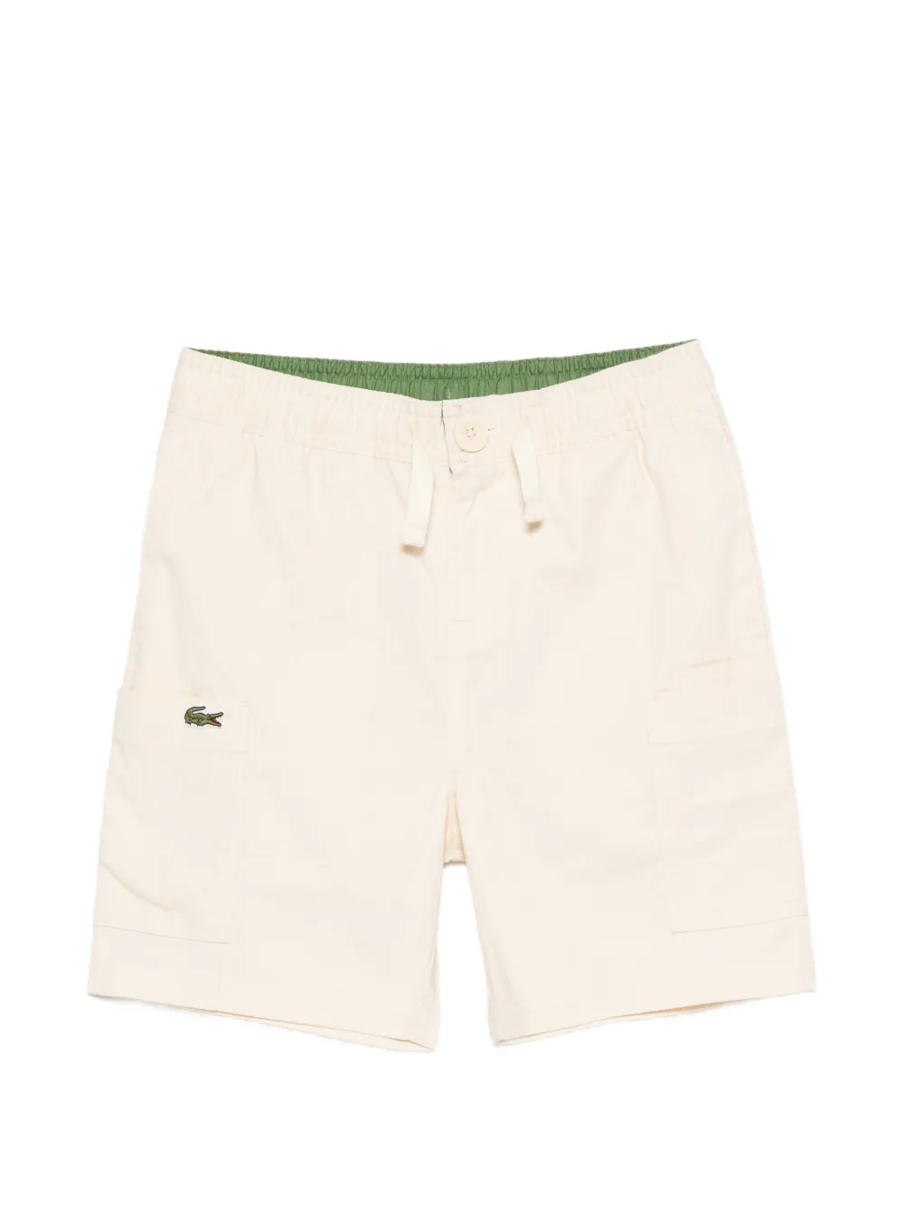 Lacoste Kids logo-patch shorts - Neutrals