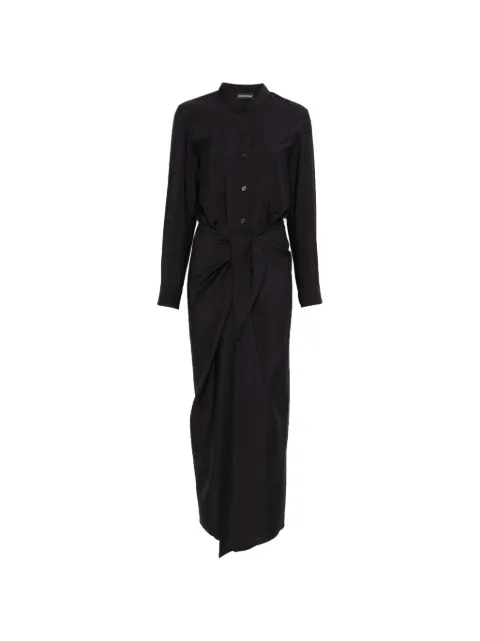 Emporio Armani long-sleeve buttoned midi dress