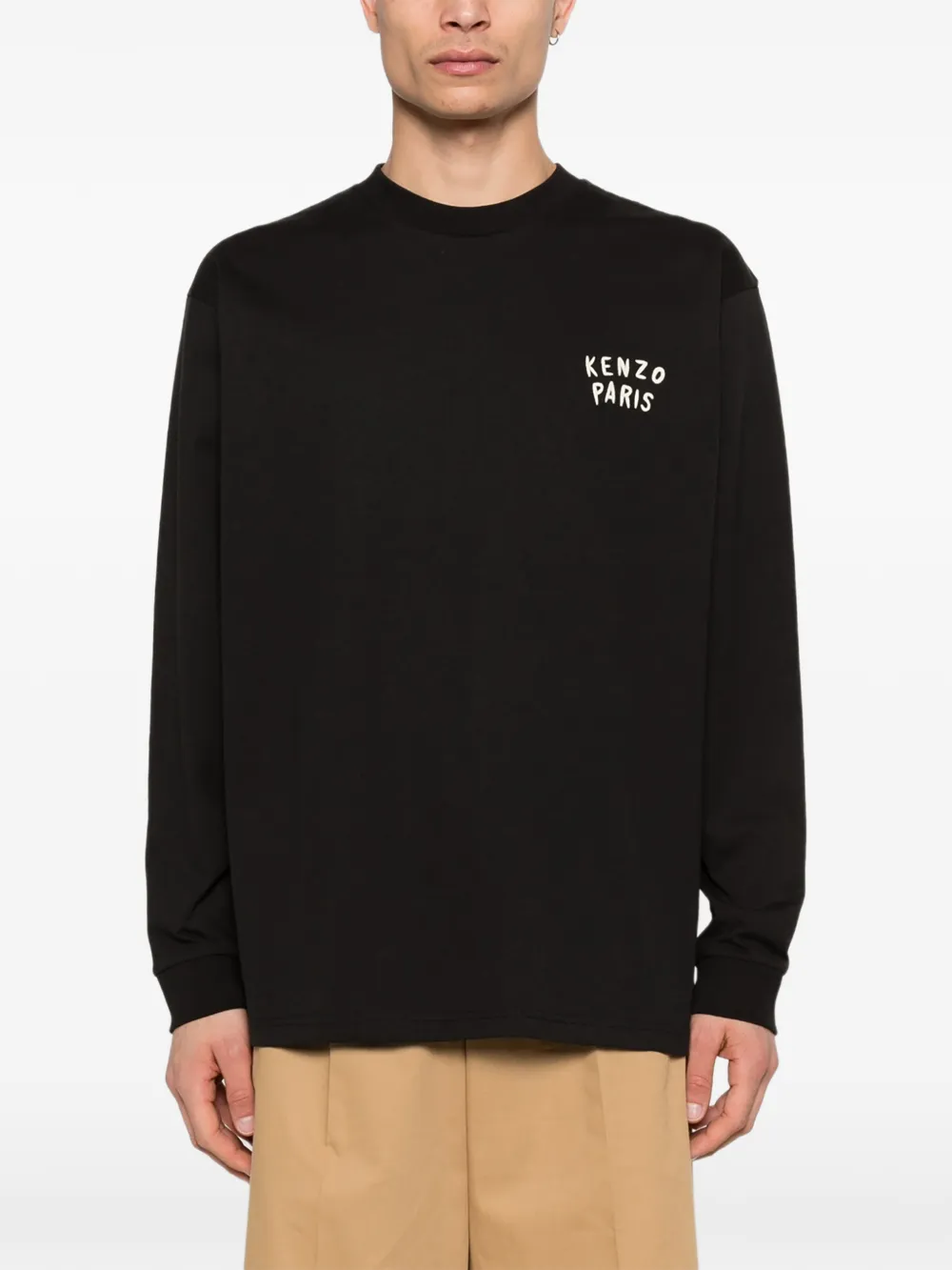 Kenzo Top met geborduurd logo en lange mouwen Zwart
