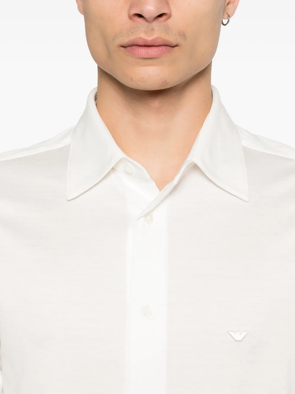 Emporio Armani Overhemd met logo Wit