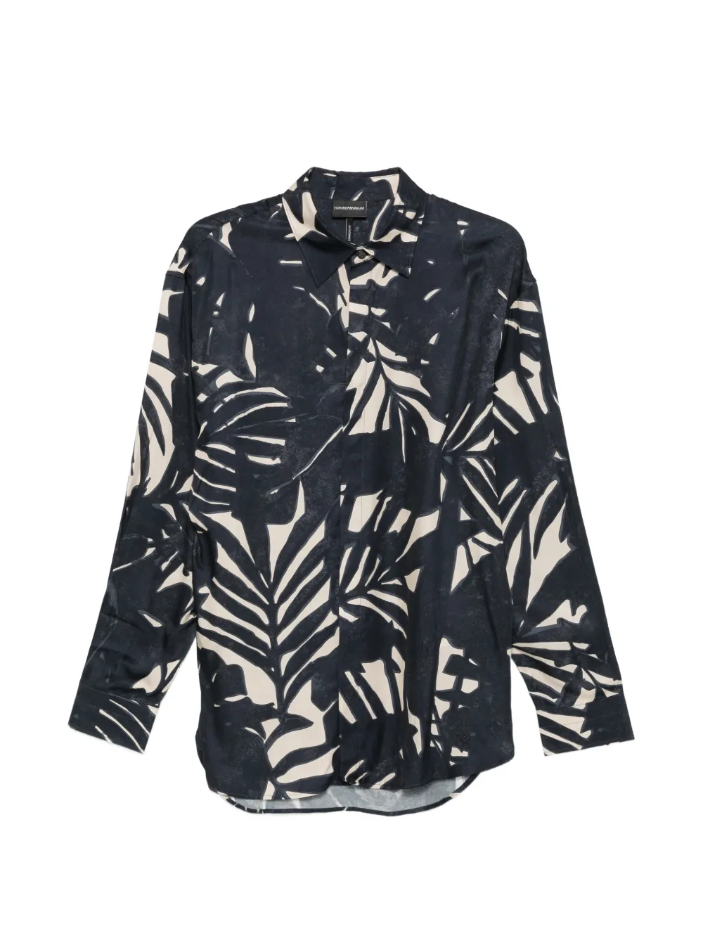 Emporio Armani floral-print shirt - Blu